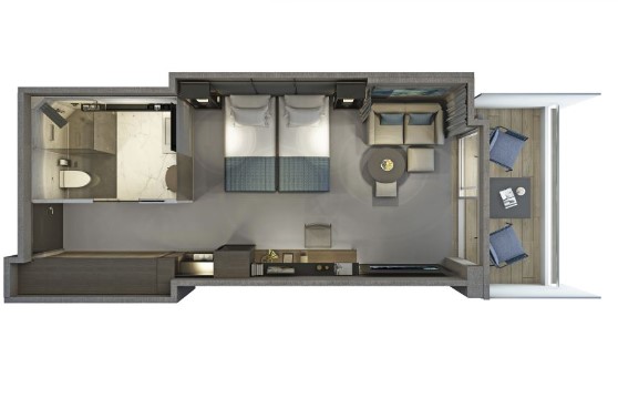 Люкс «Веранда» 5,6,7,8 палуба (Scenic Eclipse I)