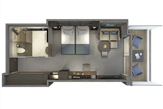 Люкс  «Гранд Делюкс» Веранда 5,6,7,8 палуба (Scenic Eclipse I)